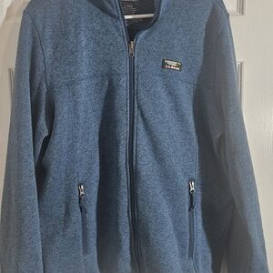 L.L. Bean Men's Large Blue Fleece Full-Zip Jacket